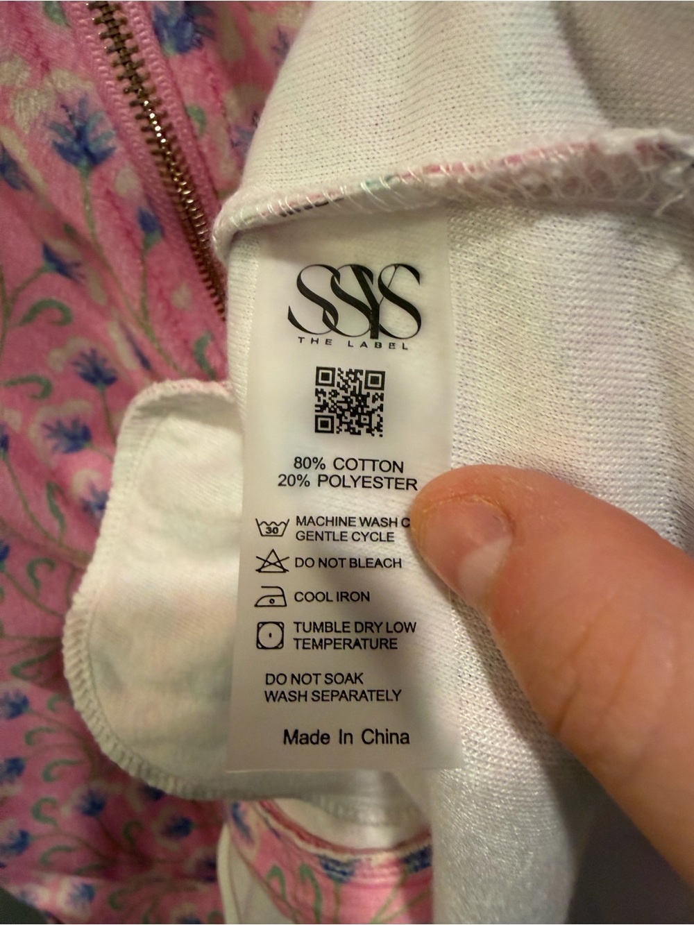 SSYS The Label Garden Vines Floral Getting Ready Robe Flutter Sleeve Pink Size M - Picture 8 of 8